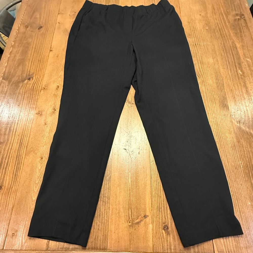 J Jill Pants Womens XL Tall Ponte Slim Leg Black Stretch High Rise Viscose